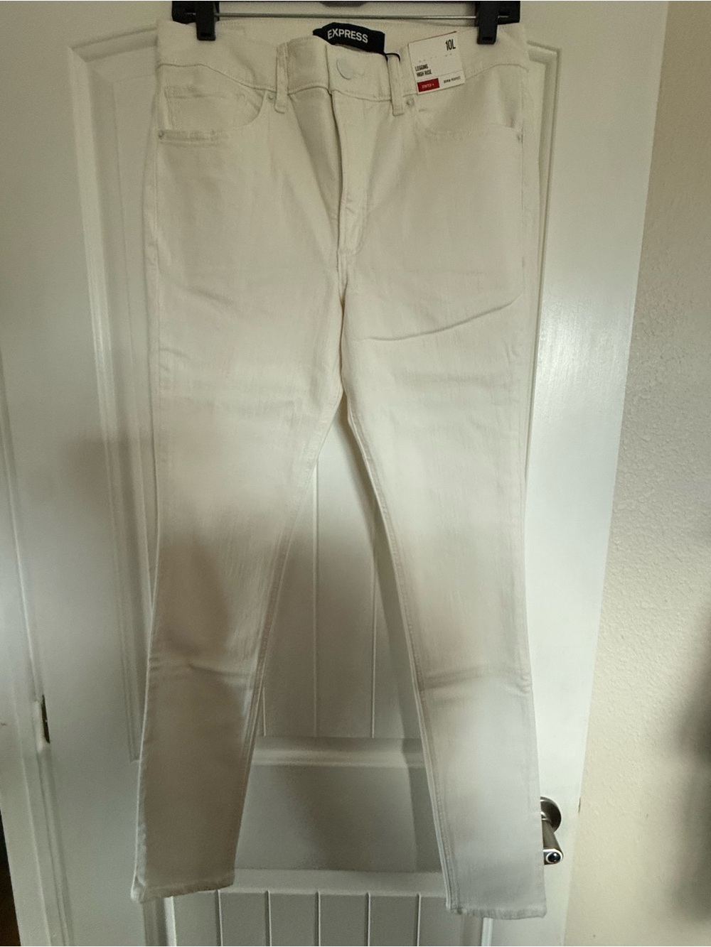 Express White Slim High-rise Jeans